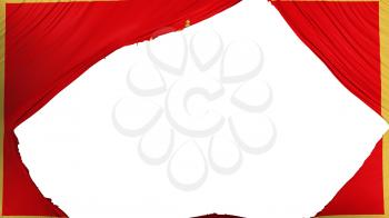 Divided Montenegro flag, white background, 3d rendering