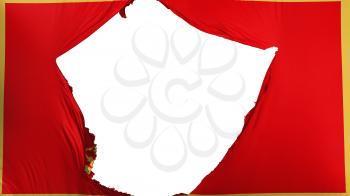 Cracked Montenegro flag, white background, 3d rendering