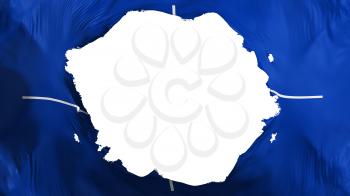 Broken North Atlantic Treaty Organization flag, white background, 3d rendering
