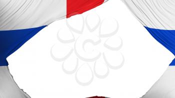 Divided Netherlands Antilles 1986-2010 flag, white background, 3d rendering