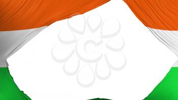 Divided Niger flag, white background, 3d rendering