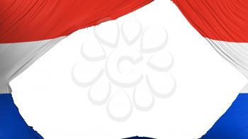 Divided Paraguay flag, white background, 3d rendering
