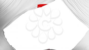 Divided Red Cross flag, white background, 3d rendering