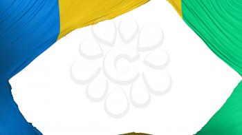 Divided Saint Vincent and Grenadines flag, white background, 3d rendering