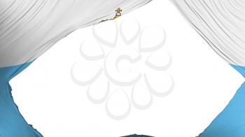 Divided San Marino flag, white background, 3d rendering