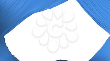 Divided Somalia flag, white background, 3d rendering