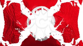 Tunisia torn flag fluttering in the wind, over white background, 3d rendering