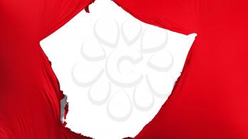 Cracked Tunisia flag, white background, 3d rendering