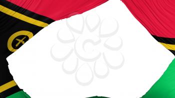 Divided Vanuatu flag, white background, 3d rendering