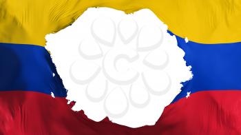 Broken Venezuela flag, white background, 3d rendering