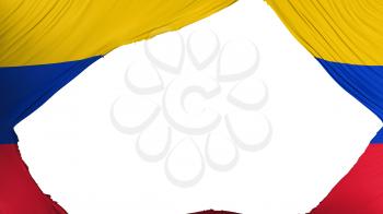 Divided Venezuela flag, white background, 3d rendering