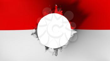 Vienna city, capital of Austria flag ripped apart, white background, 3d rendering