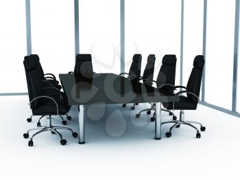 Royalty Free Clipart Image of a Conference Room