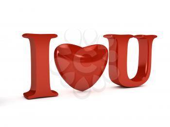 Royalty Free Clipart Image of the Words I Love You