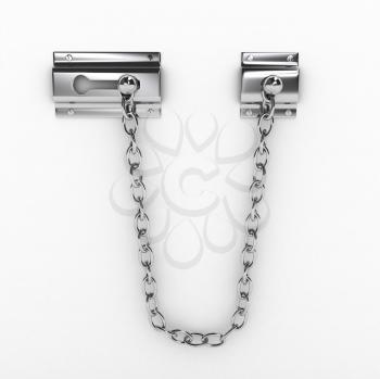 Royalty Free Clipart Image of a Door Chain