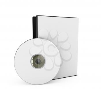 Royalty Free Clipart Image of a CD and Case