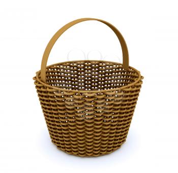 Royalty Free Clipart Image of a Brown Basket