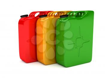 Royalty Free Clipart Image of Jerrycans