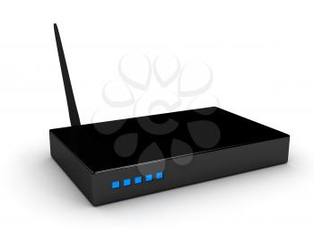 Royalty Free Clipart Image of a WiFi Router