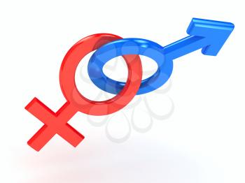 Royalty Free Clipart Image of Gender Symbols