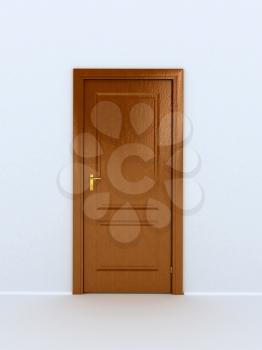 Royalty Free Clipart Image of a Wooden Door