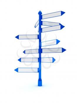 Royalty Free Clipart Image of Direction Signs
