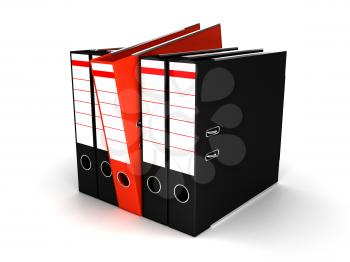 Royalty Free Clipart Image of Folders