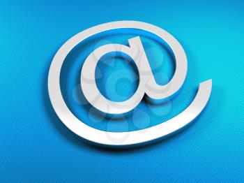 Royalty Free Clipart Image of an Email Sign