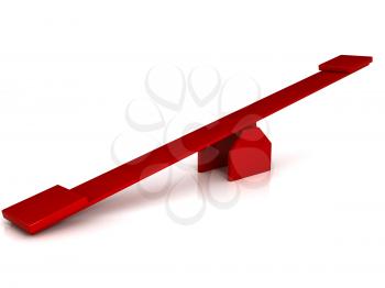Royalty Free Clipart Image of a Seesaw