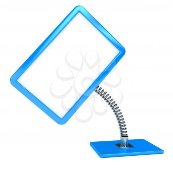 Royalty Free Clipart Image of a Board on a Spring
