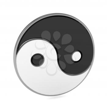 Royalty Free Clipart Image of a Yin Yang Symbol