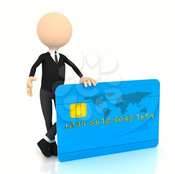 Royalty Free Clipart Image of a Businessman With a Credit Card