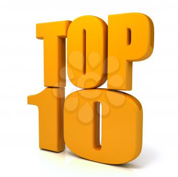 Royalty Free Clipart Image of the Words Top 10