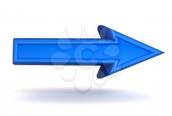 Royalty Free Clipart Image of a Blue Arrow