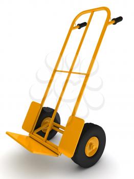 Royalty Free Clipart Image of a Cargo Cart
