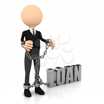 Royalty Free Clipart Image of a Handcuffed Man