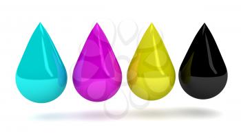 Royalty Free Clipart Image of Colour Drops