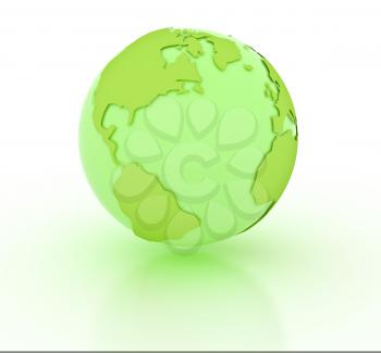 Royalty Free Clipart Image of an Earth Model