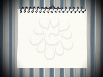 Royalty Free Clipart Image of a Blank Notepad