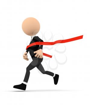 Royalty Free Clipart Image of a Businessman Winning