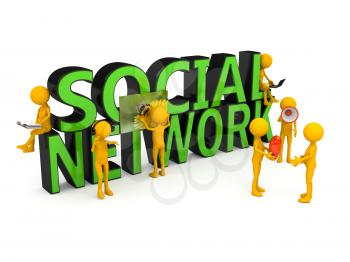 Royalty Free Clipart Image of a Social Network Concept