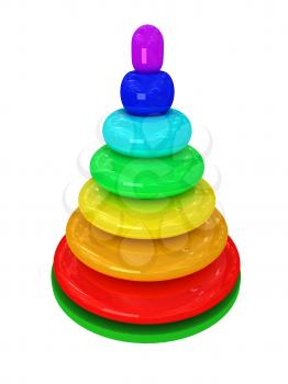 Royalty Free Clipart Image of a Toy Pyramid