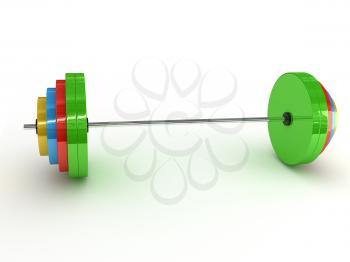 Royalty Free Clipart Image of a Barbell