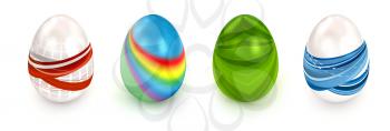 Royalty Free Clipart Image of Colorful Eggs