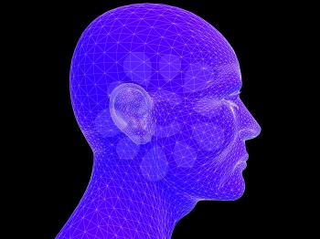 Royalty Free Clipart Image of a Person's Head