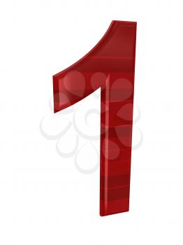 Royalty Free Clipart Image of a Red Number