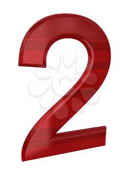 Royalty Free Clipart Image of a Red Number