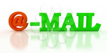 Royalty Free Clipart Image of the Word E-Mail