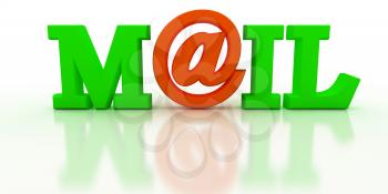 Royalty Free Clipart Image of the Word Mail