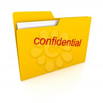 Royalty Free Clipart Image of a Confidential Folder